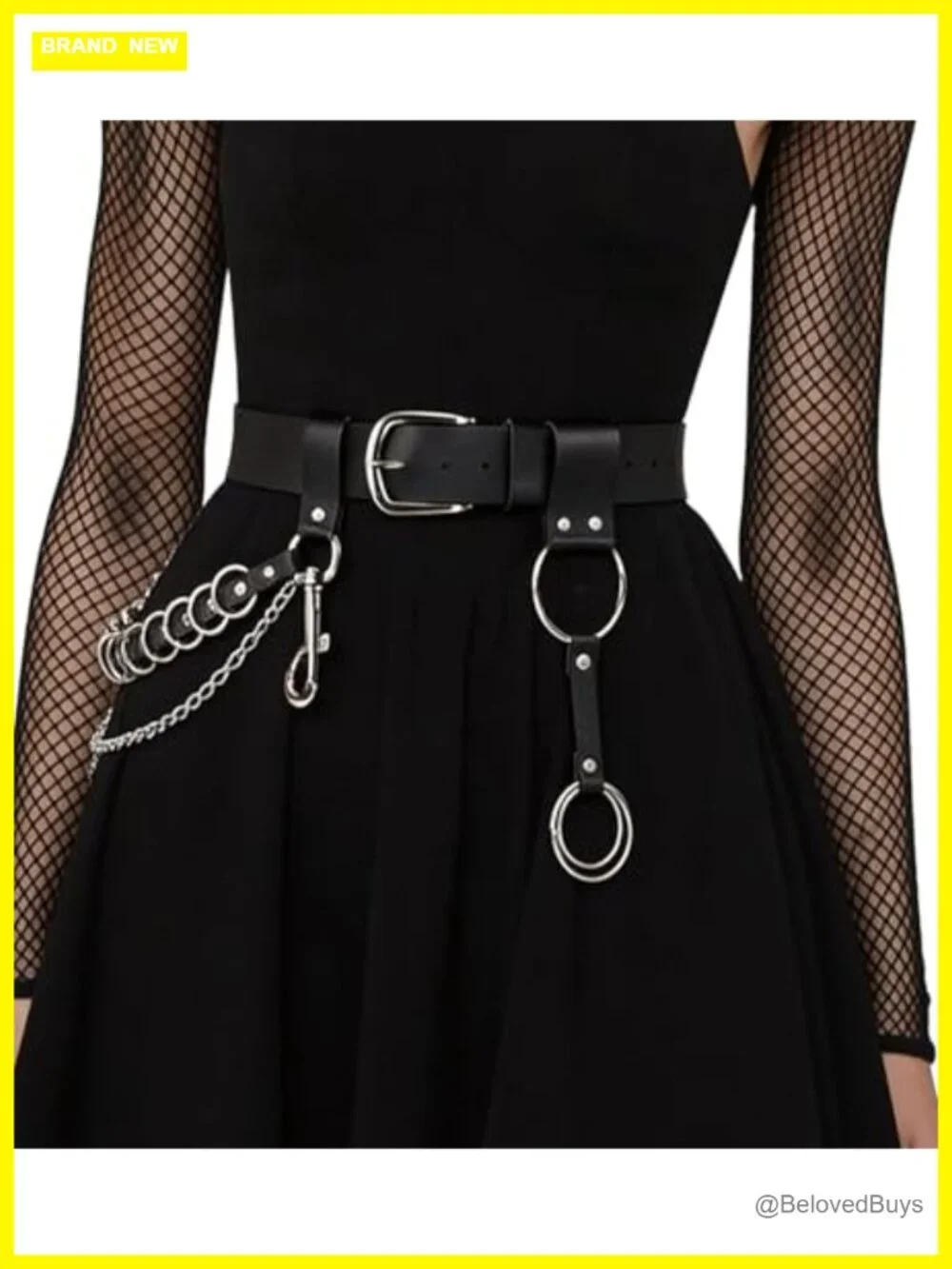 Women's Punk Chain Belt Faux Leather Gothic Streetwear Accessories